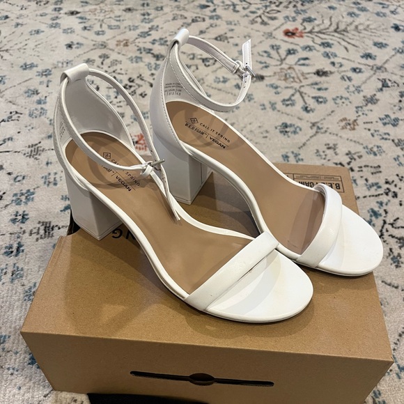 White Block Heels - Picture 3 of 4